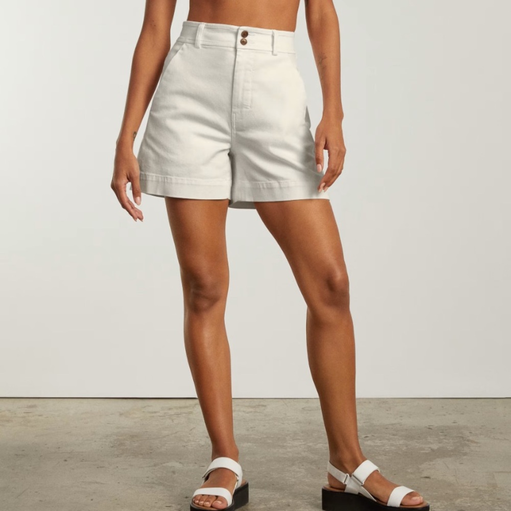 Everlane The Way-High® Twill Short, Bone